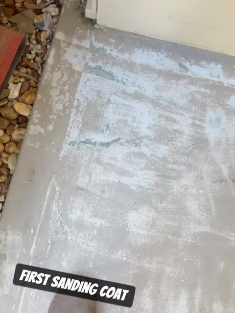 First sanding coat before repainting.