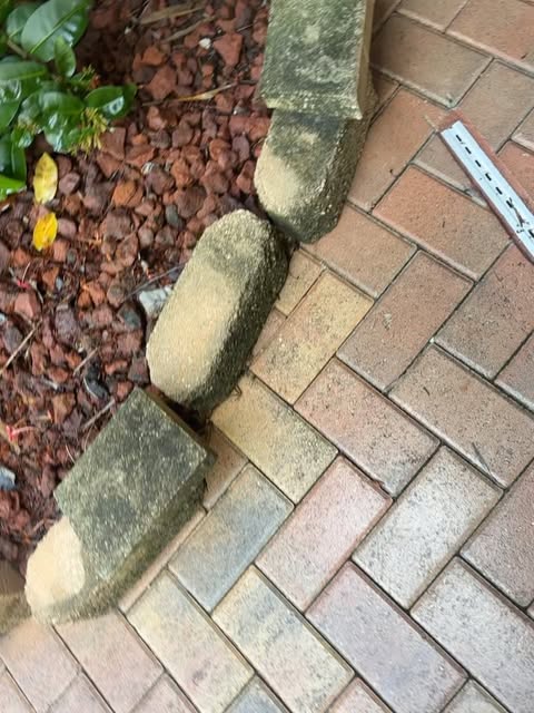 Another angle on the pavers and bed edge.